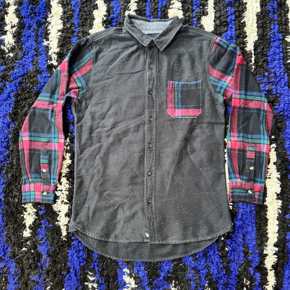Modern Amusement Black and Plaid Shirt